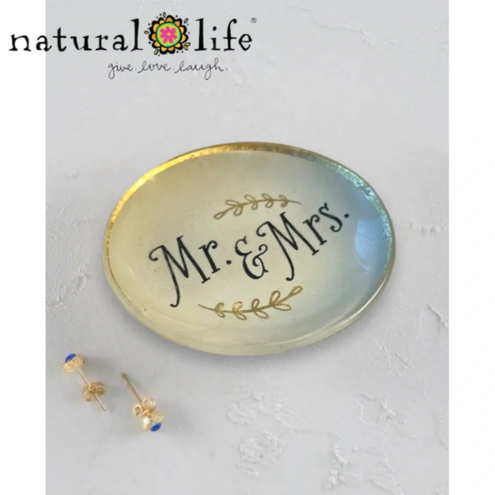 Natural Life Mr. & Mrs. Trinket Tray
